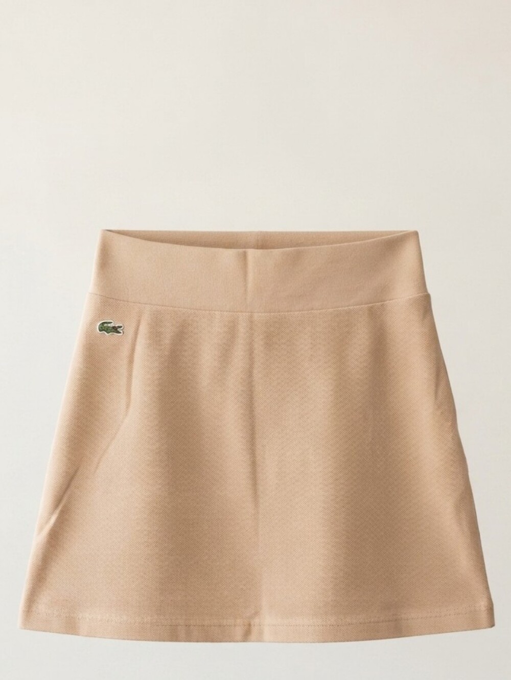 Lacoste Pique Tennis Skirt Beige High Rise A-Line Size 38 / US M - Picture 3 of 13